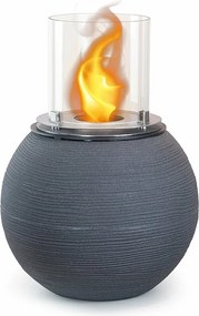 Kominek bioetanolowy, palenisko ogrodowe, wolnostojące, do użytku wewnątrz i na zewnątrz, żeliwo BOTTICELLI, kolor szary, śr. 40 x wys. 54