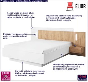 Łóżko z szafkami nocnymi - Rivera 8X