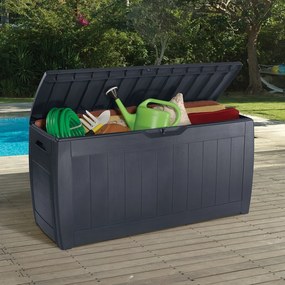 Keter Skrzynia ogrodowa do przechowywania Hollywood szary, 270 l, 117 x 57 x 45 cm