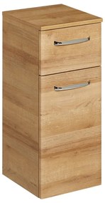 Niska/wisząca szafka łazienkowa w dekorze dębu w naturalnym kolorze 72x30 cm Quickset 318 – Pelipal