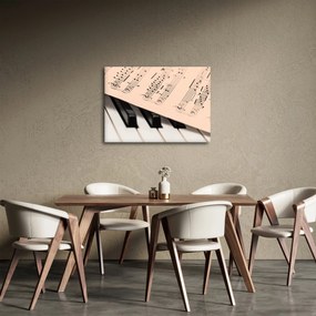 Obraz fortepianu z nutami (70x50 cm)