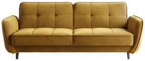 Sofa rozkładana z funkcją spania BELLIS VELVET żółta ELTAP