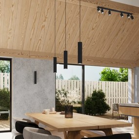 Listwa oświetleniowa 6-punktowa KARBON 6L czarna ryflowana SOLLUX  LIGHTING