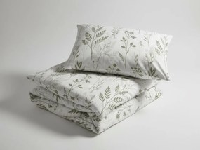 PrzytulneMieszkanie.pl PrzytulneMieszkanie.pl Pościel do łóżeczka z bawełny Renforcé LEAFORA biała Rozmiar pościeli: 45 x 65 cm | 90 x 140 cm
