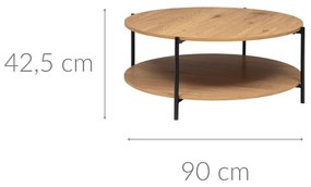 Stolik kawowy SLANO, Ø 90 cm