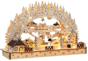 Monzana Świąteczny LED łuk CLEMENT, 45x12,5x28cm, naturalny brąz