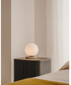 Biała lampa stołowa ze szklanym kloszem (wys. 22 cm) Malachi – Kave Home