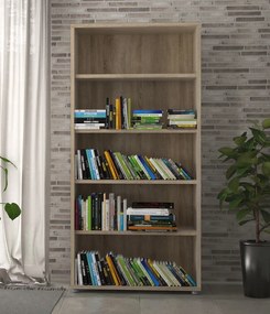 Regał do biura z półkami Prima 4 dąb sonoma