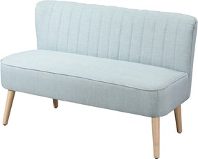 HOMCOM 2-osobowa sofa, miękkie obicie, łatwa w pielęgnacji, udźwig do 220 kg, 117 x 56,5 x 77 cm, jasny zielony | Aosom PL