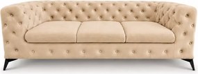 Pikowana sofa Chesterfield Moet 3 osobowa w stylu glamour