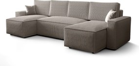 BEDANTE Narożnik AMBRO U Poso 100 z funkcją spania i pojemnikiem, kształt U, rozkładana sofa