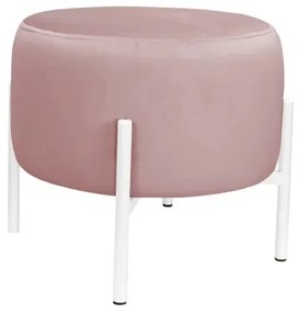 Pufa WILFRED MG VELVET różowa/biała ATOS