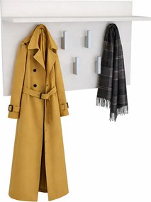 Biały wieszak ścienny z półką A3-M81