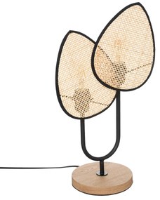 Lampa dekoracyjna OLME, rattanowa plecionka, wys. 44 cm