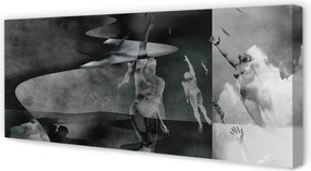 Zdjęcie na płótnie Ludzie pod Czarnym Niebem