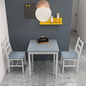 HOMCOM Zestaw jadalniany 3częściowy Stół z 2 krzesłami Idealny do małych przestrzeni Kompaktowy design dla 2 osób | Aosom PL
