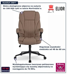Beżowy fotel obrotowy - Duke 3X