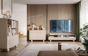 Duża kaszmirowa komoda na kulistych nóżkach A1-R24