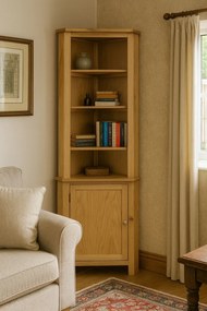 Wysoka szafka narożna stojąca dąb L0-D51