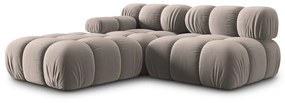 Jasnobrązowa aksamitna sofa modułowa 282 cm Bellis – Micadoni