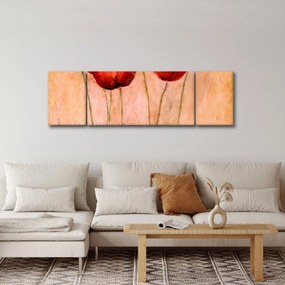 Obraz - Czerwone tulipany (170x50 cm)