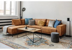 Koniakowy narożnik z imitacji skóry (lewostronny) Copenhagen – Scandic