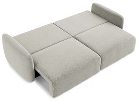 Jasnoszara rozkładana/ze schowkiem sofa 238 cm Kalena – Makamii