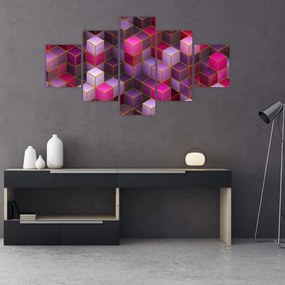 Obraz fioletowych kostek (125x70 cm)