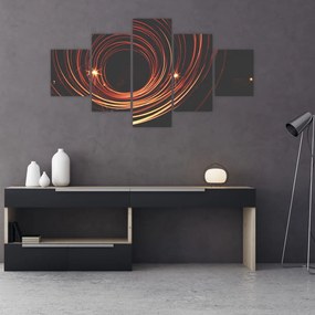Obraz abstrakcyjnych linii (125x70 cm)