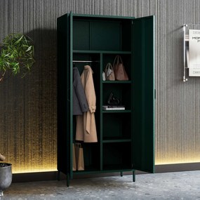 Szafa na ubrania metalowa butelkowa zieleń FLAVIO