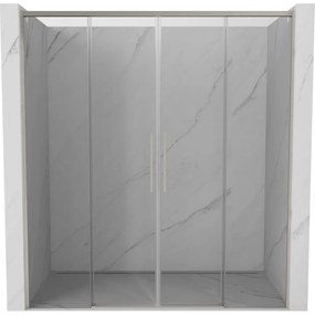 Mexen Rox drzwi prysznicowe rozsuwane 170 cm, transparent, nikiel szczotkowany - 8C2-170-002-97-00