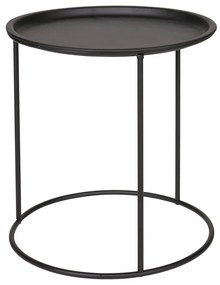 Czarny stolik WOOOD Ivar, Ø 40 cm