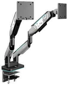 Podwójny uchwyt na monitory 49 cali, szaro-czarny RGB X-Arm Dual