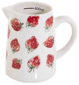 Dzbanek ceramiczny STRAWBERRY, w truskawki,600 ml