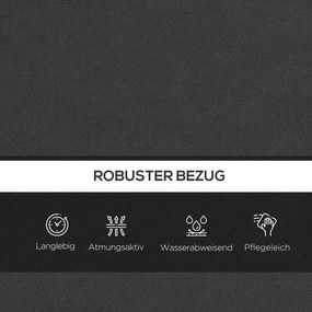 Poduszka Outsunny do huśtawki ogrodowej 170 x 100 x 8 cm, Ciemnoszary