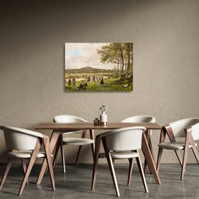 Obraz na szkle - French 19th Century, Race Course at Longchamps, reprodukcje (70x50 cm)