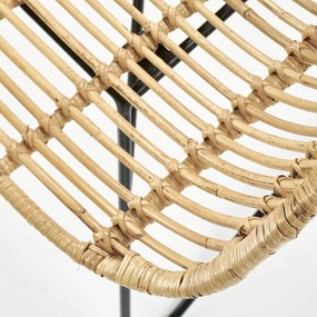 Designerski fotel rattanowy na płozach Indiana