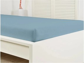 PrzytulneMieszkanie.pl Nieprzemakalne prześcieradło do dziecięcego łóżeczka JERSEY 60x120 cm jasnoniebieskie