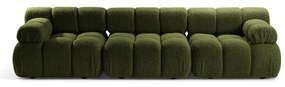 Zielona sofa modułowa z materiału bouclé 282 cm Bellis – Micadoni Home