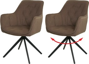 Krzesło do jadalni MCW-L80 (zestaw 2 sztuk), brązowy