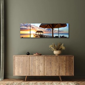 Obraz - Zachód słońca na Mauritiusie (170x50 cm)