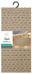 Jasnobrązowy dywanik łazienkowy 50x80 cm Ariel – douceur d'intérieur