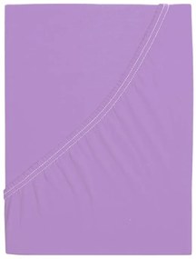 PrzytulneMieszkanie.pl Prześcieradło jersey z mako bawełny LUXORA 90x200 cm fioletowe