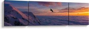 Obraz o zachodzie słońca, Mt. Blanc (170x50 cm)