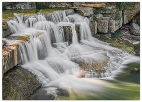 Obraz na szkle - wodospady (70x50 cm)
