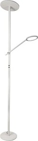 Regina - Biała lampa stojąca LED z metalu wys. 180 cm Fabas Luce - 2 lampy o mocy 36 W i 12 W ze zintegrowaną diodą LED 3000 K