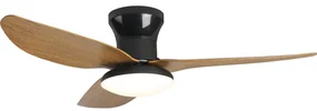 Brilagi - LED Ściemnialny wentylator sufitowy LED/30W/230V 3000-6500K czarny/brązowy+pilot