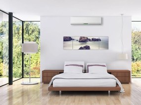 Obraz klifów we mgle (170x50 cm)