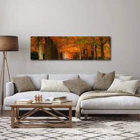 Obraz - Aleja drzew jesienią (170x50 cm)