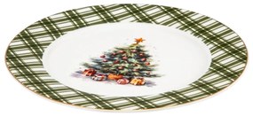 Altom Porcelanowy talerz deserowy Christmas Tree20 cm